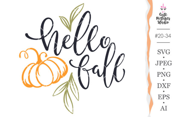 Hello Fall Phrase SVG Cricut Cut File Review